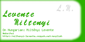 levente miltenyi business card